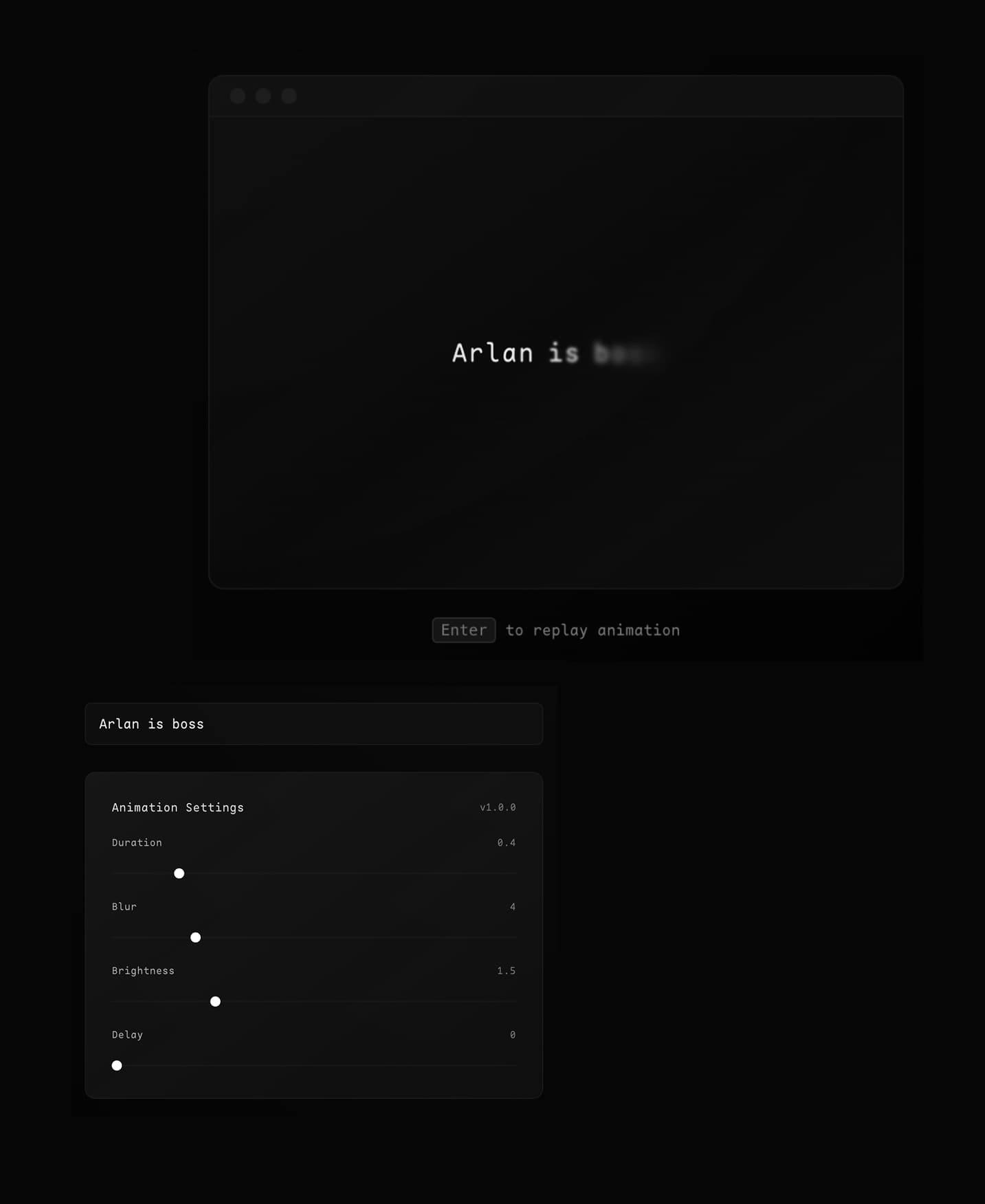 Ghost Text Animation